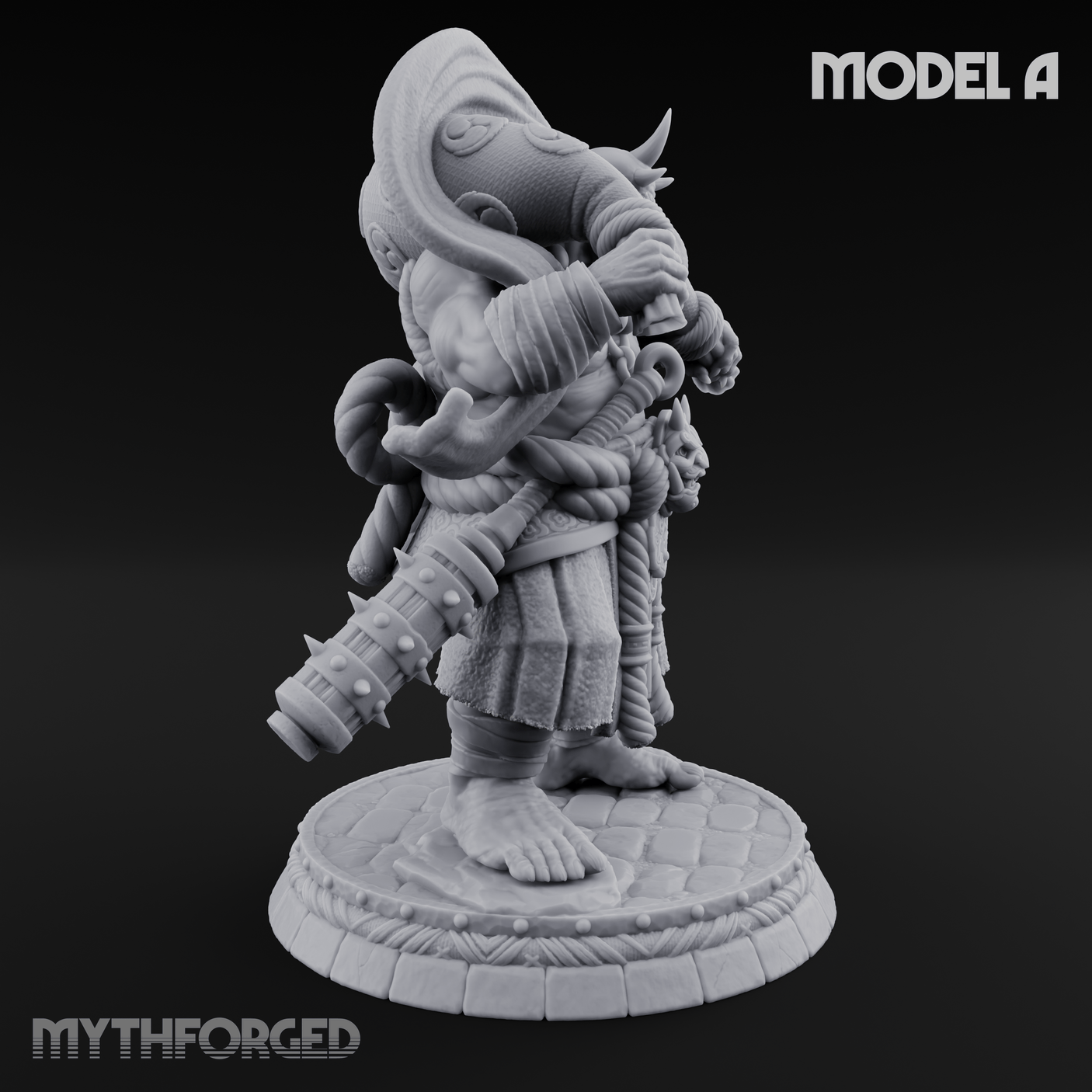 Turned Townsfolk Oni Fighters A Miniature for Dungeons and Dragons, Pathfinder or other TTRPGs