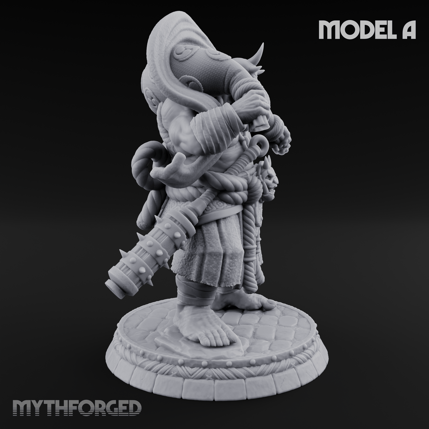 Turned Townsfolk Oni Fighters A Miniature for Dungeons and Dragons, Pathfinder or other TTRPGs