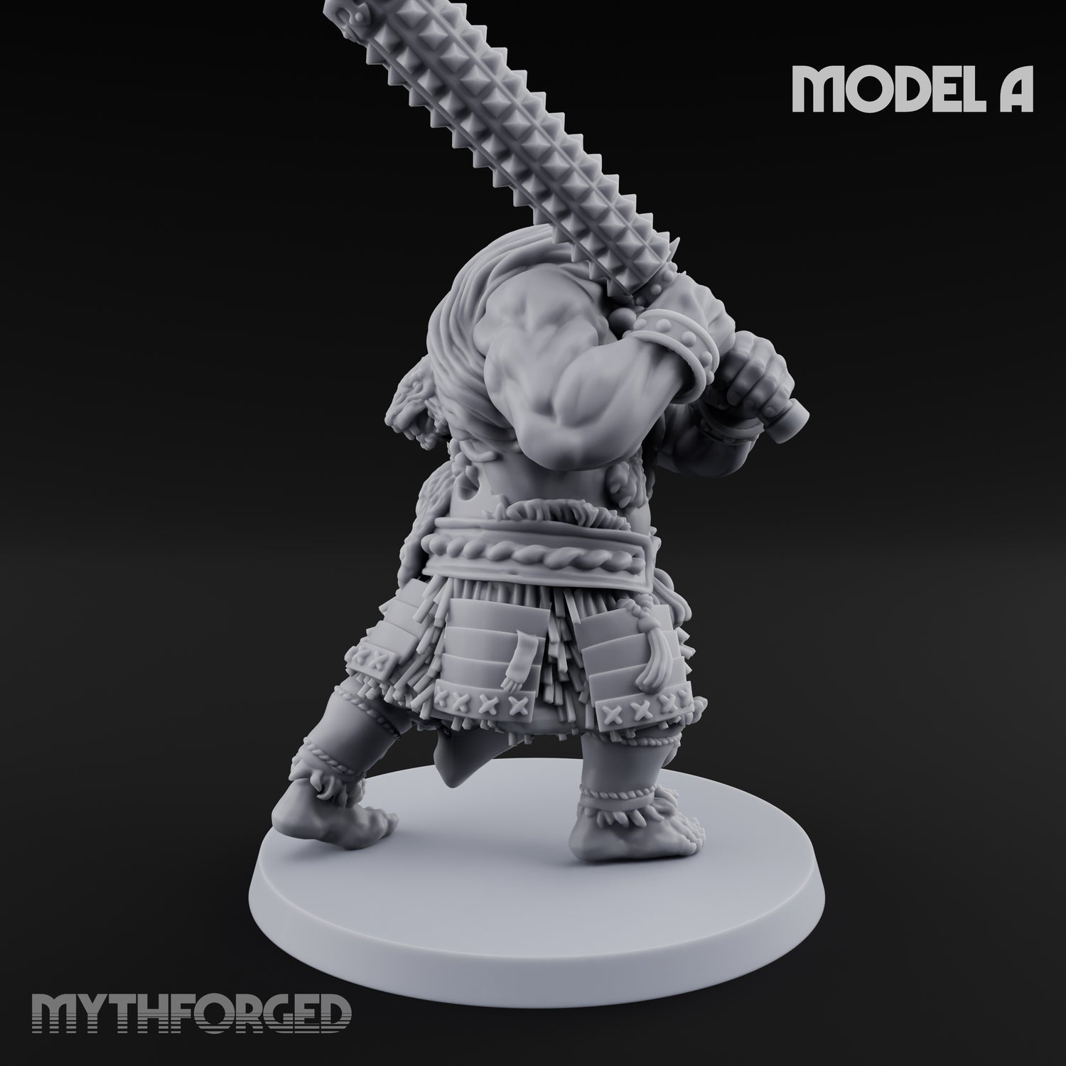 Club Swinging Brutish Ogre A Miniature for Dungeons and Dragons, Pathfinder or other TTRPGs