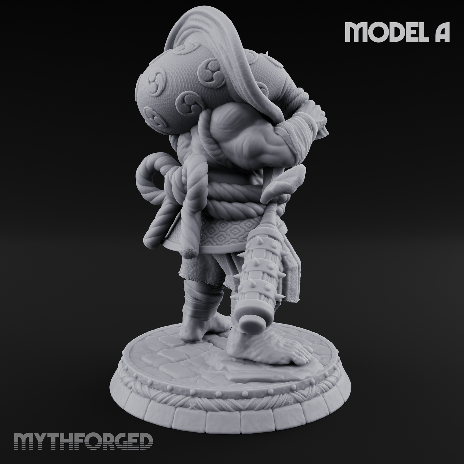 Turned Townsfolk Oni Fighters A Miniature for Dungeons and Dragons, Pathfinder or other TTRPGs