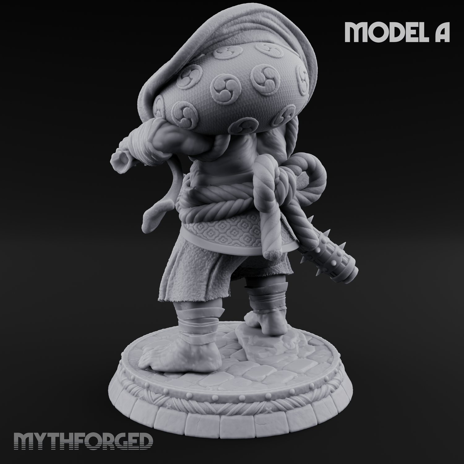 Turned Townsfolk Oni Fighters A Miniature for Dungeons and Dragons, Pathfinder or other TTRPGs