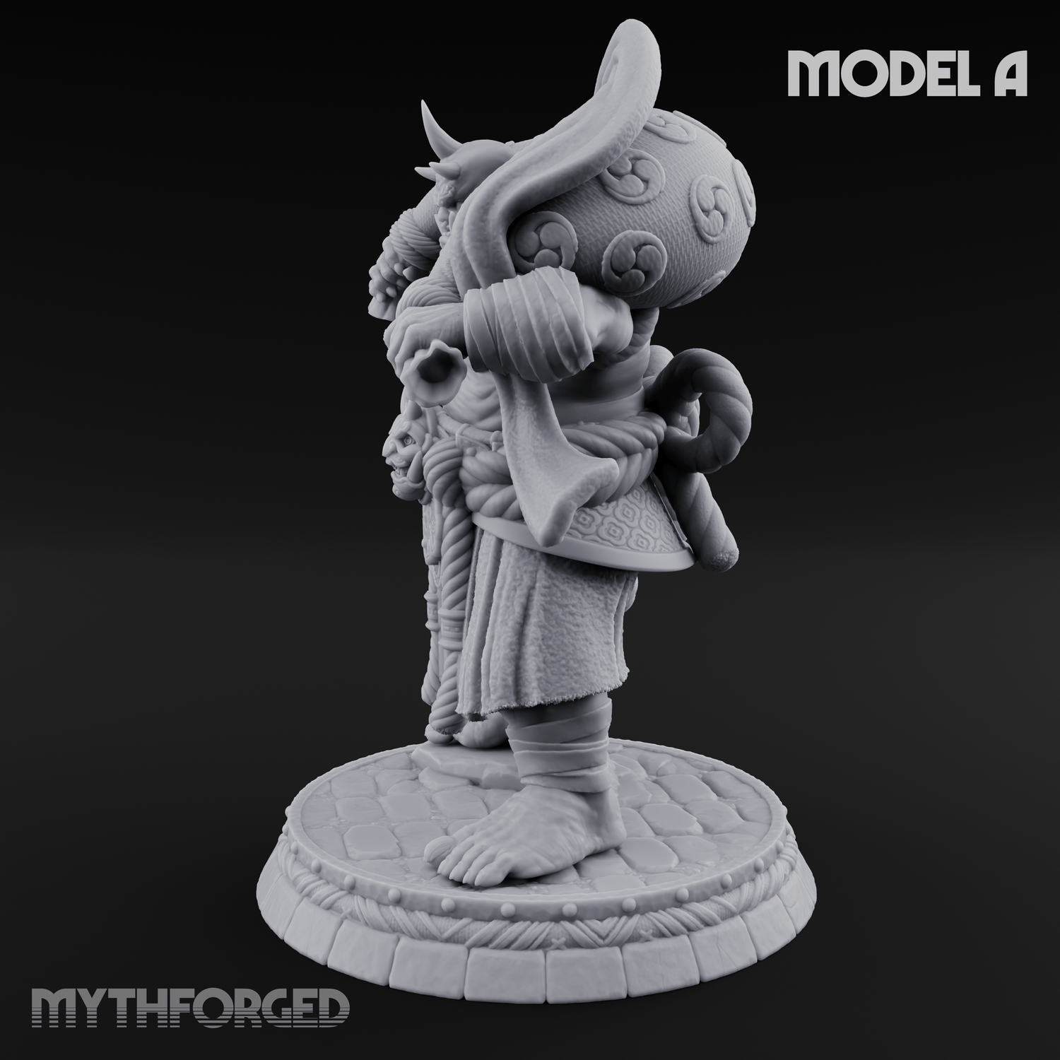 Turned Townsfolk Oni Fighters A Miniature for Dungeons and Dragons, Pathfinder or other TTRPGs