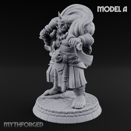 Turned Townsfolk Oni Fighters A Miniature for Dungeons and Dragons, Pathfinder or other TTRPGs