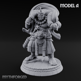 Turned Townsfolk Oni Fighters A Miniature for Dungeons and Dragons, Pathfinder or other TTRPGs