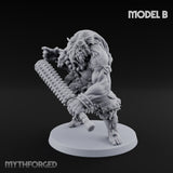Club Swinging Brutish Ogre B Miniature for Dungeons and Dragons, Pathfinder or other TTRPGs