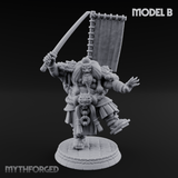 Turned Townsfolk Oni Fighters B Miniature for Dungeons and Dragons, Pathfinder or other TTRPGs