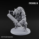 Club Swinging Brutish Ogre B Miniature for Dungeons and Dragons, Pathfinder or other TTRPGs