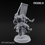 Turned Townsfolk Oni Fighters B Miniature for Dungeons and Dragons, Pathfinder or other TTRPGs