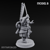 Turned Townsfolk Oni Fighters B Miniature for Dungeons and Dragons, Pathfinder or other TTRPGs