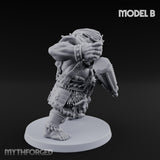 Club Swinging Brutish Ogre B Miniature for Dungeons and Dragons, Pathfinder or other TTRPGs