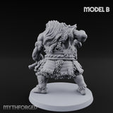 Club Swinging Brutish Ogre B Miniature for Dungeons and Dragons, Pathfinder or other TTRPGs
