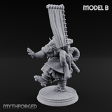 Turned Townsfolk Oni Fighters B Miniature for Dungeons and Dragons, Pathfinder or other TTRPGs
