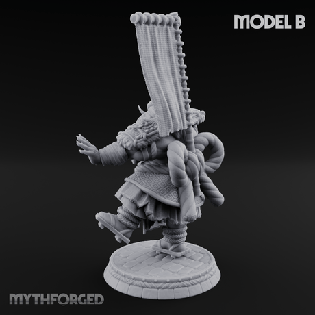 Turned Townsfolk Oni Fighters B Miniature for Dungeons and Dragons, Pathfinder or other TTRPGs