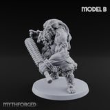 Club Swinging Brutish Ogre B Miniature for Dungeons and Dragons, Pathfinder or other TTRPGs