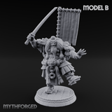 Turned Townsfolk Oni Fighters B Miniature for Dungeons and Dragons, Pathfinder or other TTRPGs