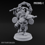 Turned Townsfolk Oni Fighters C Miniature for Dungeons and Dragons, Pathfinder or other TTRPGs