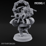 Turned Townsfolk Oni Fighters C Miniature for Dungeons and Dragons, Pathfinder or other TTRPGs