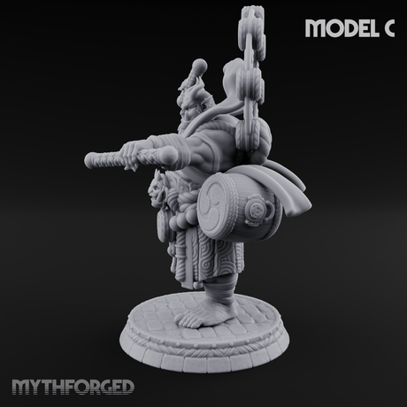 Turned Townsfolk Oni Fighters C Miniature for Dungeons and Dragons, Pathfinder or other TTRPGs