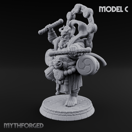 Turned Townsfolk Oni Fighters C Miniature for Dungeons and Dragons, Pathfinder or other TTRPGs