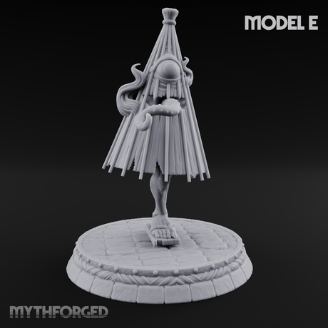 Turned Townsfolk Oni Fighters E Miniature for Dungeons and Dragons, Pathfinder or other TTRPGs