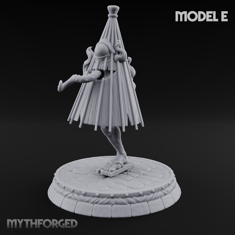Turned Townsfolk Oni Fighters E Miniature for Dungeons and Dragons, Pathfinder or other TTRPGs