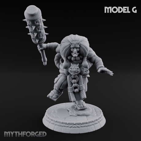 Turned Townsfolk Oni Fighters G Miniature for Dungeons and Dragons, Pathfinder or other TTRPGs