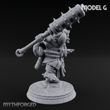 Turned Townsfolk Oni Fighters G Miniature for Dungeons and Dragons, Pathfinder or other TTRPGs