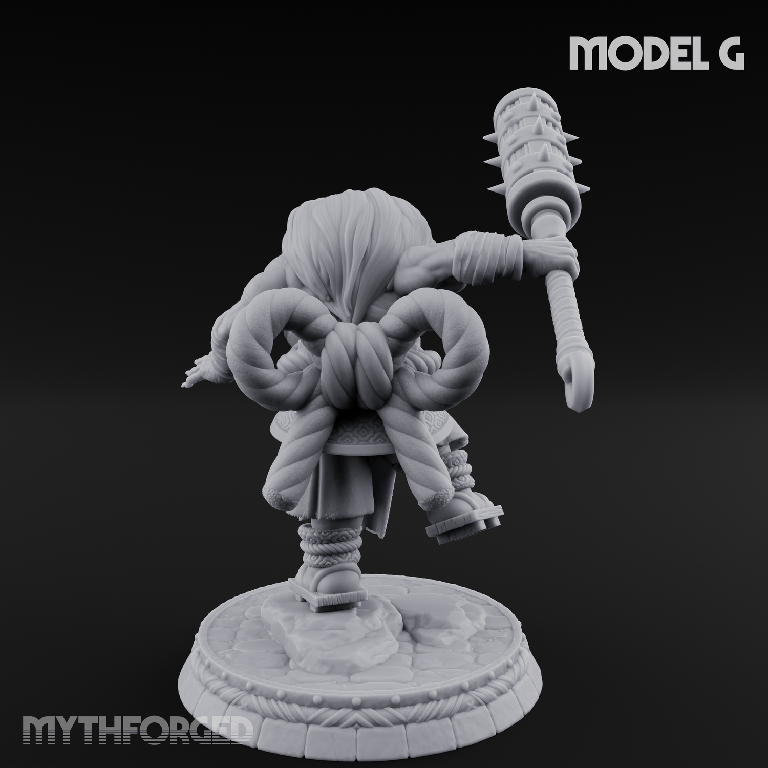 Turned Townsfolk Oni Fighters G Miniature for Dungeons and Dragons, Pathfinder or other TTRPGs