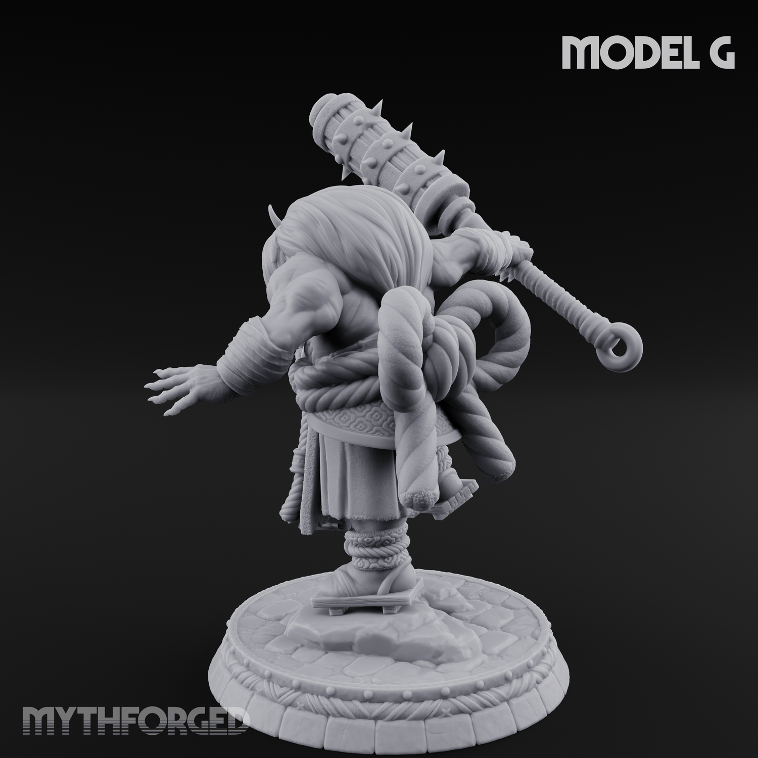 Turned Townsfolk Oni Fighters G Miniature for Dungeons and Dragons, Pathfinder or other TTRPGs