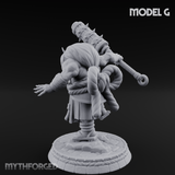 Turned Townsfolk Oni Fighters G Miniature for Dungeons and Dragons, Pathfinder or other TTRPGs