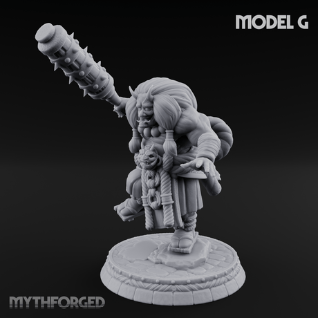 Turned Townsfolk Oni Fighters G Miniature for Dungeons and Dragons, Pathfinder or other TTRPGs