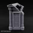 Ooze-Encrusted Pediment-Broken Manor Doorway Ruins Miniature for Dungeons and Dragons, Pathfinder or other TTRPGs