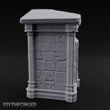 Ooze-Encrusted Pediment-Broken Manor Doorway Ruins Miniature for Dungeons and Dragons, Pathfinder or other TTRPGs