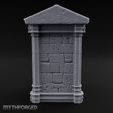 Ooze-Encrusted Pediment-Broken Manor Doorway Ruins Miniature for Dungeons and Dragons, Pathfinder or other TTRPGs