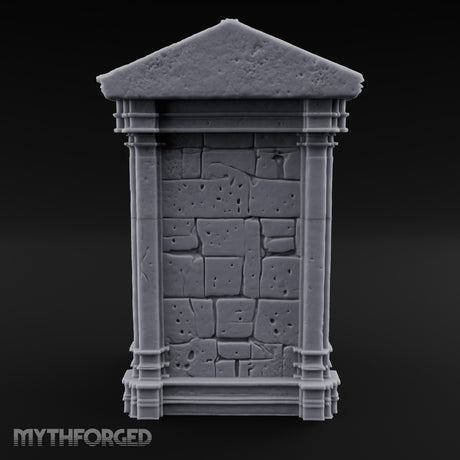 Ooze-Encrusted Pediment-Broken Manor Doorway Ruins Miniature for Dungeons and Dragons, Pathfinder or other TTRPGs