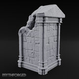 Ooze-Encrusted Pediment-Broken Manor Doorway Ruins Miniature for Dungeons and Dragons, Pathfinder or other TTRPGs
