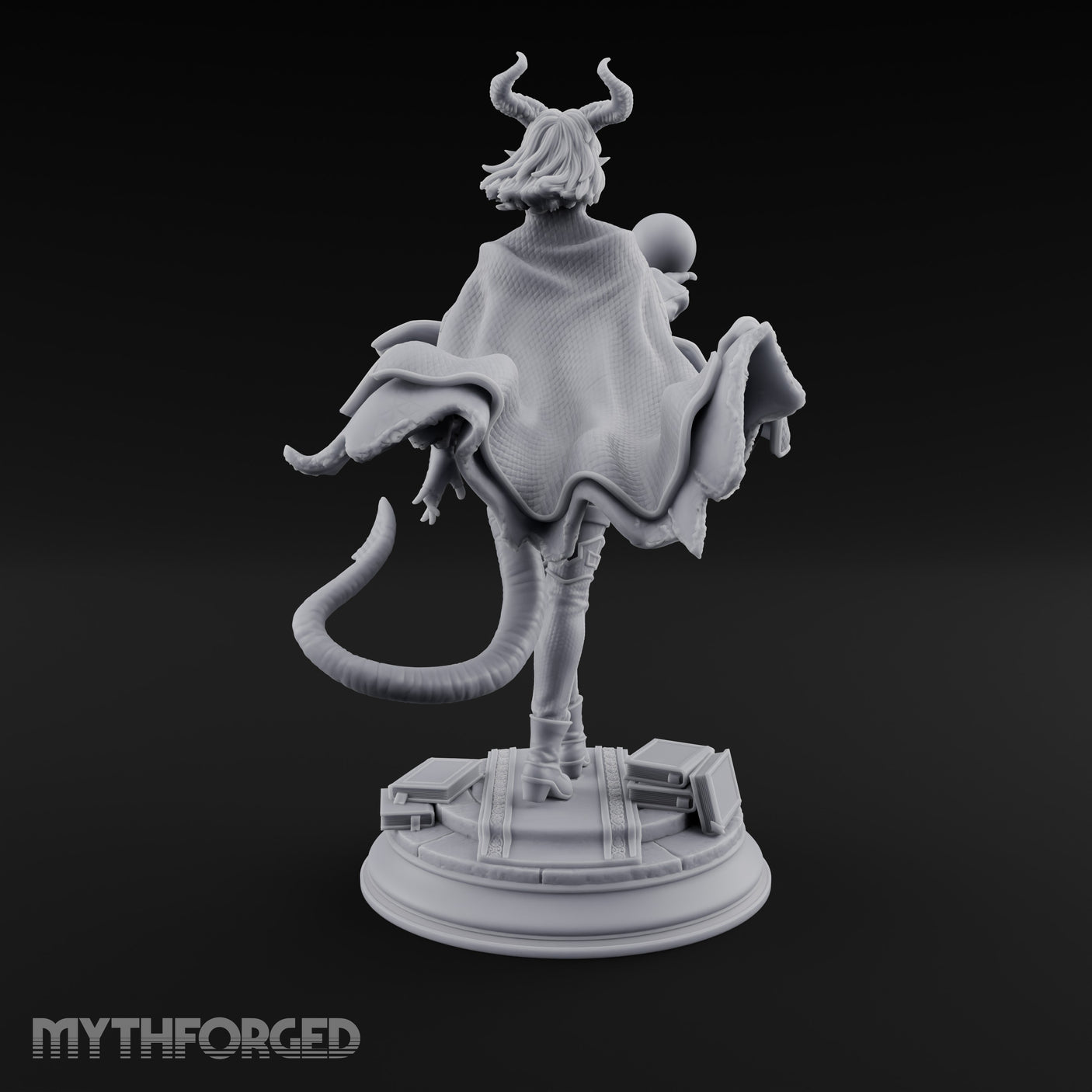 Orb Aloft Tiefling Sorcerer Miniature for Dungeons and Dragons, Pathfinder or other TTRPGs