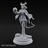 Orb Aloft Tiefling Sorcerer Miniature for Dungeons and Dragons, Pathfinder or other TTRPGs