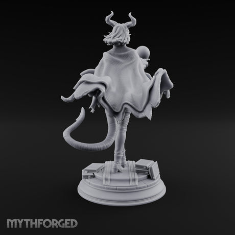 Orb Aloft Tiefling Sorcerer Miniature for Dungeons and Dragons, Pathfinder or other TTRPGs