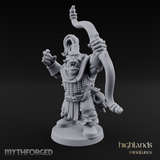 Fists Raised Triumphant Orc Warrior Miniature for Dungeons and Dragons, Pathfinder or other TTRPGs