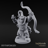 Fists Raised Triumphant Orc Warrior Miniature for Dungeons and Dragons, Pathfinder or other TTRPGs