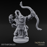 Fists Raised Triumphant Orc Warrior Miniature for Dungeons and Dragons, Pathfinder or other TTRPGs