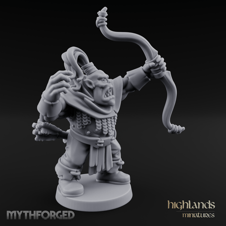 Fists Raised Triumphant Orc Warrior Miniature for Dungeons and Dragons, Pathfinder or other TTRPGs
