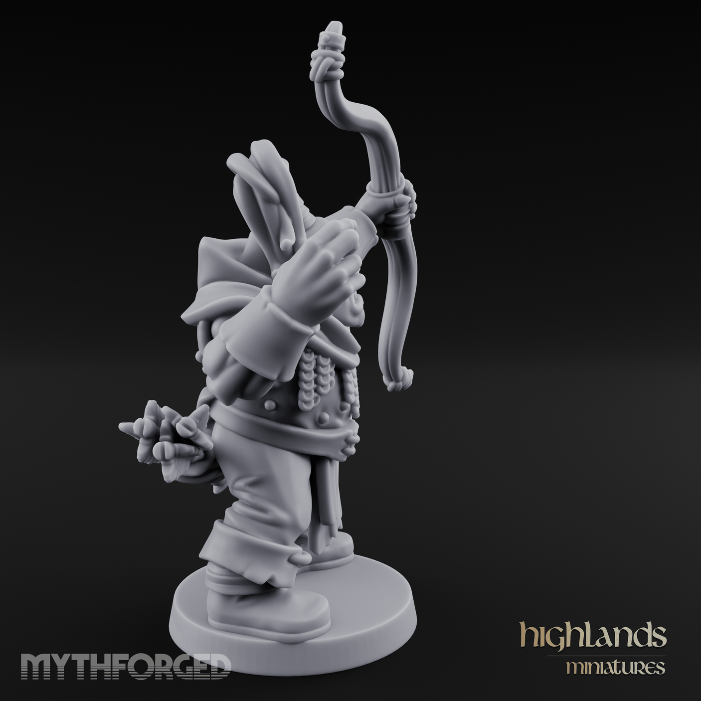 Fists Raised Triumphant Orc Warrior Miniature for Dungeons and Dragons, Pathfinder or other TTRPGs