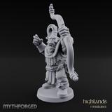 Fists Raised Triumphant Orc Warrior Miniature for Dungeons and Dragons, Pathfinder or other TTRPGs