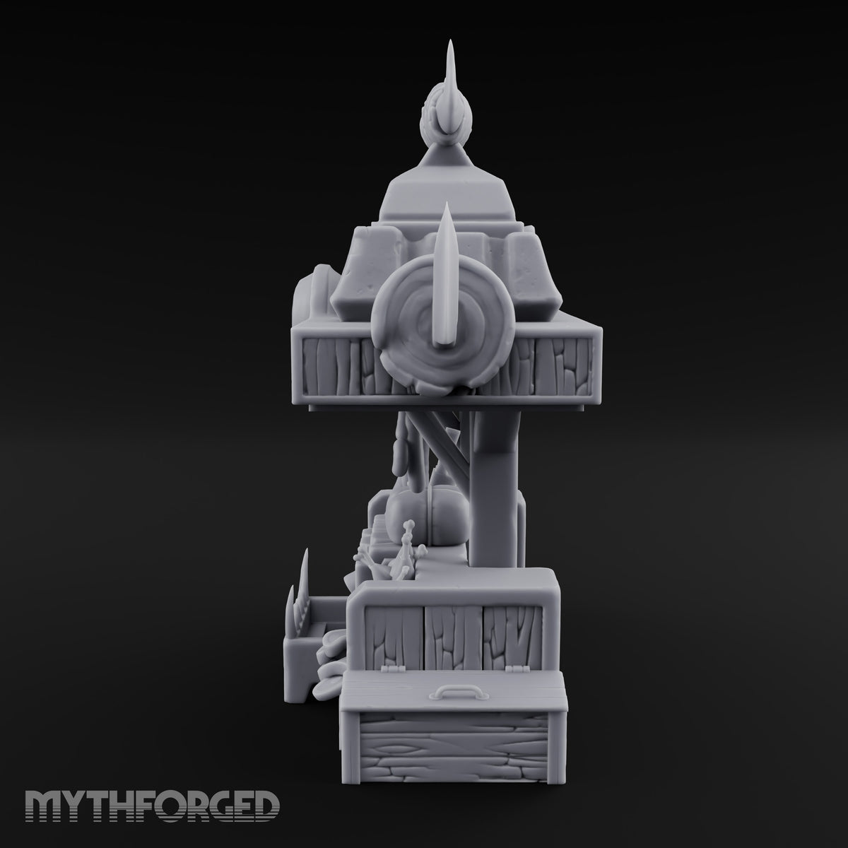Carcass Hangs, Customers Gather Orc Butcher Market Terrain A