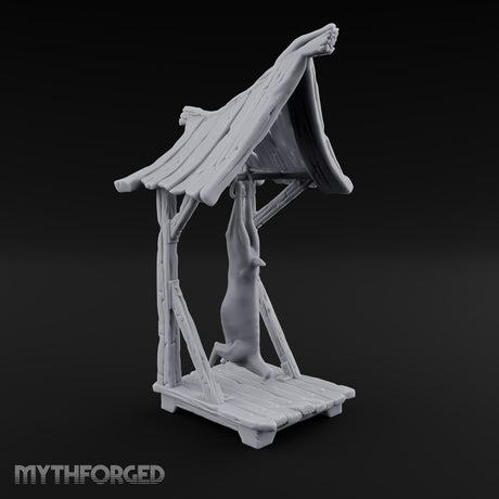 Carcass Hangs, Customers Gather Orc Butcher Market Terrain Set — B
