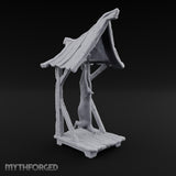 Carcass Hangs, Customers Gather Orc Butcher Market Terrain B