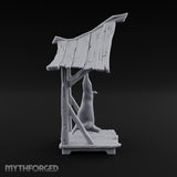 Carcass Hangs, Customers Gather Orc Butcher Market Terrain B