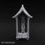 Carcass Hangs, Customers Gather Orc Butcher Market Terrain B